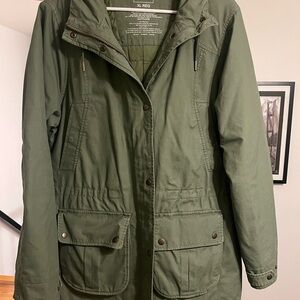 L.L. Bean Women's Olive Utility Jacket Organic Cotton